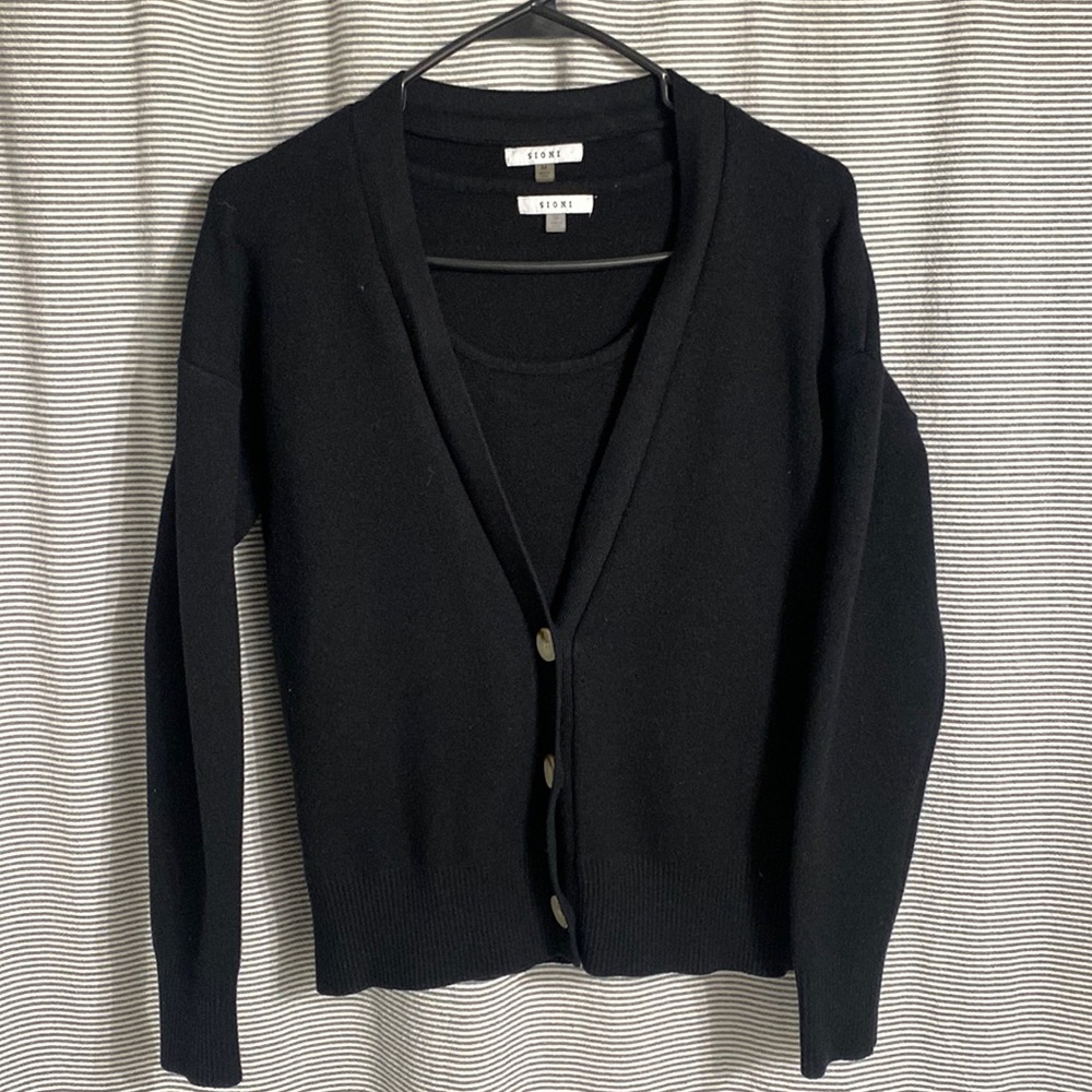 Sioni Black Cardigan Set